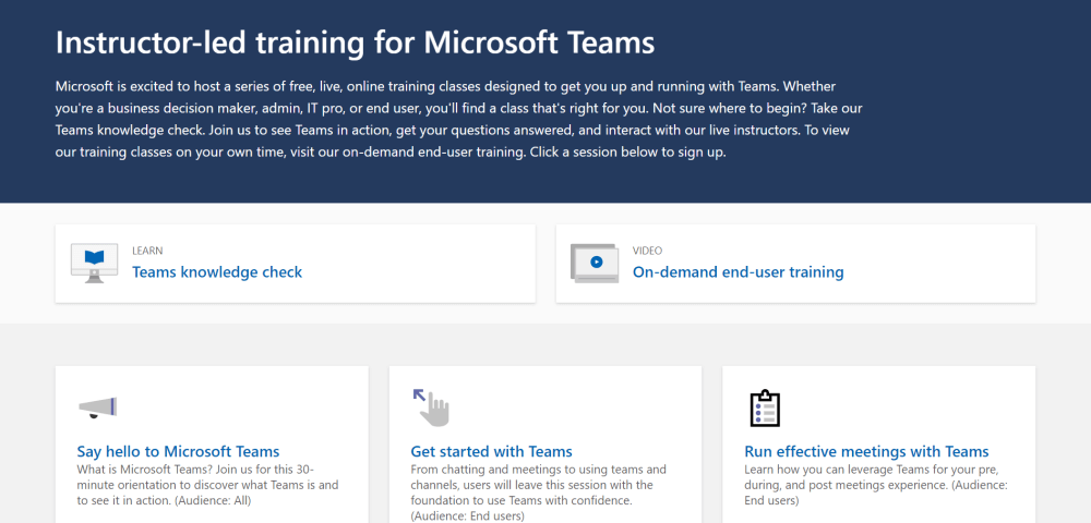 Image of MS Teams Customer training