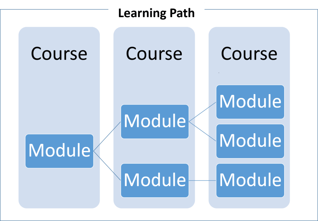 LMS learning path graphic