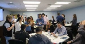 image of a cohort of people doing a blended learning course