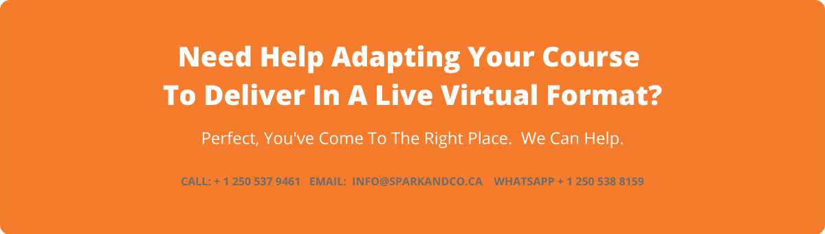 Ad if you need help creating live virtual training