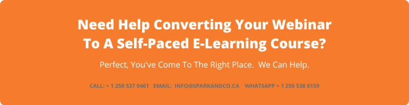 ad for converting zoom webinars to elearning